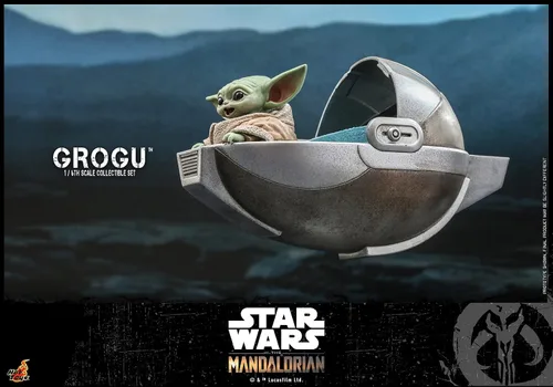 Vista 2 de TV Masterpiece Mandalorian Grogoo y juego de accesorios 1/6 escala figura verde (HT908288)