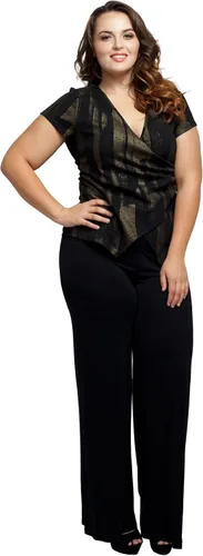 Vista 2 de Stylzoo Women's Plus Size Premium Modal Rayon Softest Ever Palazzo Solid Stretchy Knit Pants Premium Fabric