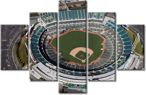 Vista 26 de Busch Stadium Baseball Home Decor St. Louis, Missouri Cityscape - Pósteres e impresiones artísticas de pared de 5 piezas de estadios de béisbol