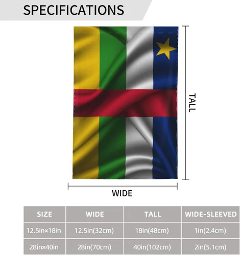 Vista 7 de Silk Style Flag Of The Central African Republic Garden Flag 28"x40" Inch Double Sided Garden Flags Home Lawn Outdoor Decor Flags Party Banner