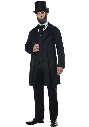 Vista 3 de Disfraz traje de Abraham Lincoln para adulto Multicolor