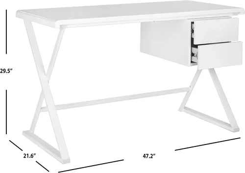 Vista 3 de Safavieh Home Collection Watkins Escritorio, color blanco