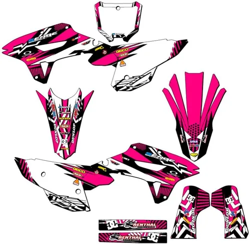 Vista 4 de Kit de base gráfica CRF 450 RX Mayhem Black Senge 2021-2024 compatible con Honda