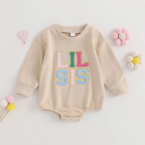 Vista 2 de Ropa de Pascua para bebé recién nacida, con bordado de conejo, sudadera con burbujas, traje de bebé niña