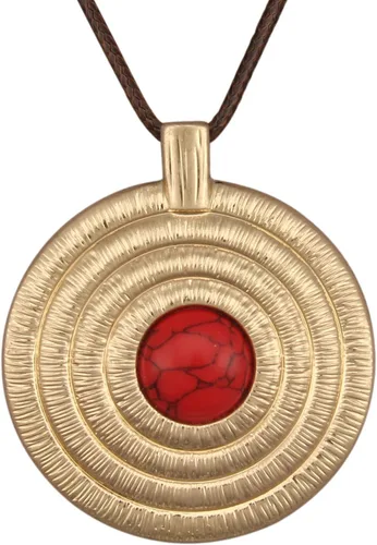 Vista 49 de Jeilwiy Collar de cuero para mujer, collar funky, gargantilla de cuerda con colgante, joyería de estilo bohemio