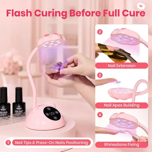 Vista 4 de Beetles - Lámpara de uñas con cuello de cisne (36 mW/cm², inalámbrica, UV, 36 mW/cm²)