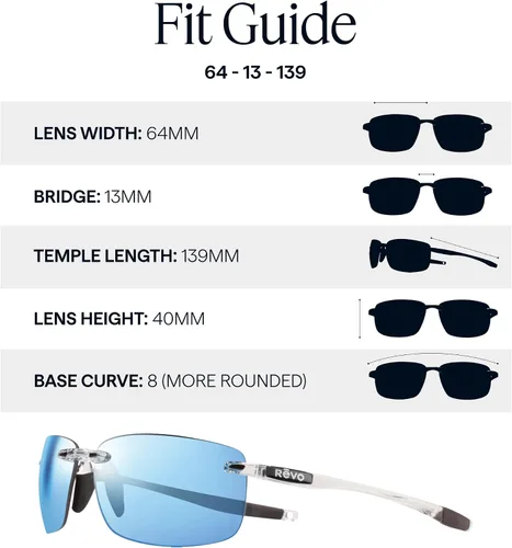 Vista 6 de Revo Gafas de sol Crawler: lente polarizada con marco de envoltura rectangular de rendimiento