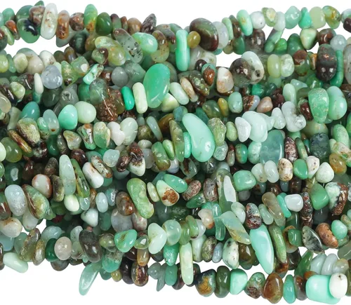 Vista 12 de Cuentas de cristal de Amazonita de 90 pulgadas de forma irregular y piedra curativa para hacer joyas