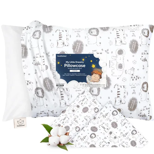 Vista 28 de KeaBabies Funda de almohada para niños pequeños de 13 x 18 pulgadas, funda de almohada de algodón orgánico para niños, niñas, funda de algodón suave