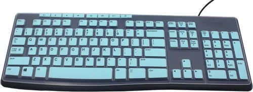 Vista 11 de Funda de teclado ultradelgada de silicona para PC de escritorio compatible con teclado inalámbrico Logitech MK295 MK275 MK270, teclado Logitech K200