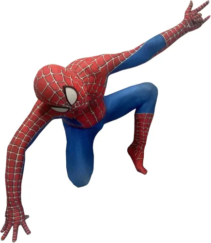 Vista 3 de Vowdicua Disfraz de superhéroe para cosplay 3D elastano Zentai body completo con máscara separada
