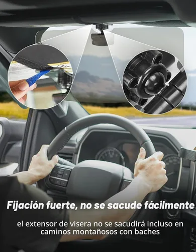 Vista 4 de JOYTUTUS Visera solar para camioneta, paquete de 2 extensores polarizados para camión, extensión universal UV400 para visera de automóvil