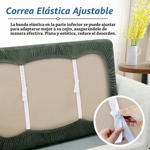 Vista 3 de Funda de cojín para sofá con aspecto de cuero, 1 unidad, elástica, para sala de estar, funda de cojín individual para sofá, protector de asiento