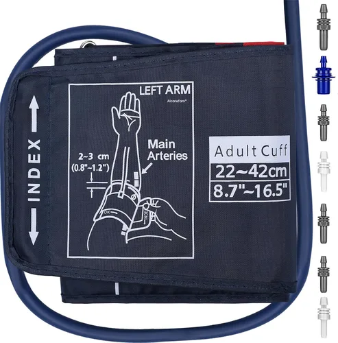 Vista 9 de Alcarefam Manguito pediátrico para presión arterial, 4.7”-9.5” (12-24 cm) Manguito pequeño para niños compatible con el monitor de presión arterial