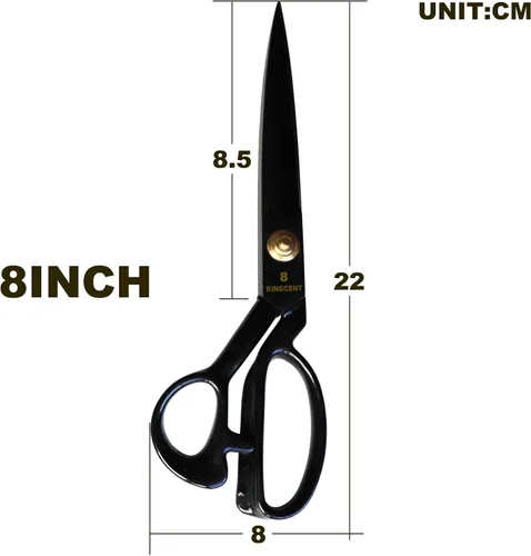 Vista 2 de Tijeras traseras de cuero para coser de 8 pulgadas