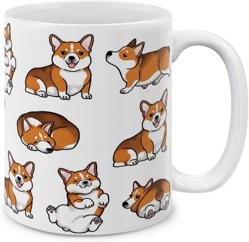 Vista 13 de MUGBREW Taza de café de cerámica con posturas divertidas de pastor australiano, 11 onzas Pastor australiano Posturas divertidas y juguetonas