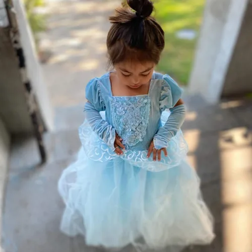 Vista 4 de SNDSHOP Disfraz de princesa Cenicienta para niñas pequeñas Halloween 2-11T