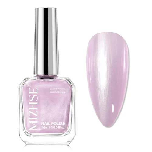 Vista 46 de MIZHSE Esmalte de uñas blanco perla de secado rápido, esmalte de uñas