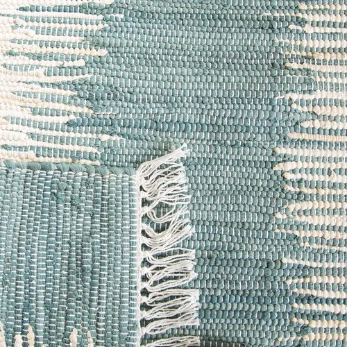 Vista 5 de Alfombra de algodón tejido a mano, color azul. Colección Montauk MTK751A, de Safavieh, Algodón, Azul