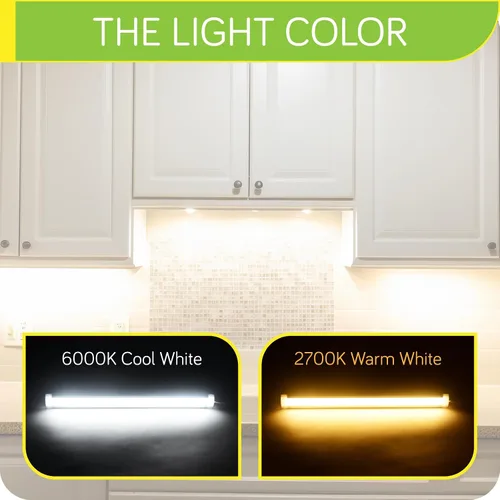 Vista 5 de Barra de luz LED para debajo del gabinete, luz de barra única de 12 pulgadas para iluminación de gabinete de cocina, interruptor de atenuación
