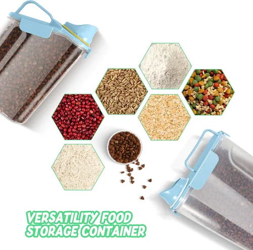 Vista 7 de LEAWALK Recipiente de almacenamiento de alimentos para perros, boquilla grande mejorada sin BPA, contenedores de plástico de almacenamiento
