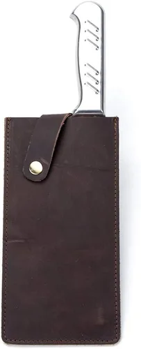 Vista 2 de Funda de cuero Crazy Horse, fundas universales para cuchillos de carne, protectores de bordes impermeables para cuchillos de chef, protectores
