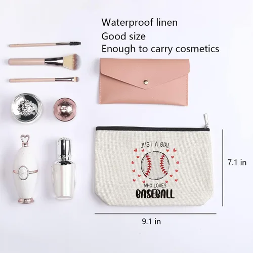 Vista 2 de Bolsa de béisbol, regalos divertidos para mujeres, amantes de los deportes, bolsa de maquillaje, regalos de cumpleaños, Navidad, para ella, hermana