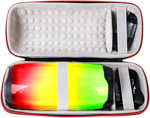 Vista 8 de Funda de almacenamiento para altavoces JBL Pulse 4 con correa para el hombro y la mano, funda de transporte rígida de EVA para viaje, funda