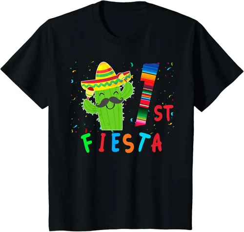 Vista 79 de Camiseta mexicana para fiesta temática de cumpleaños a juego, Negro, S