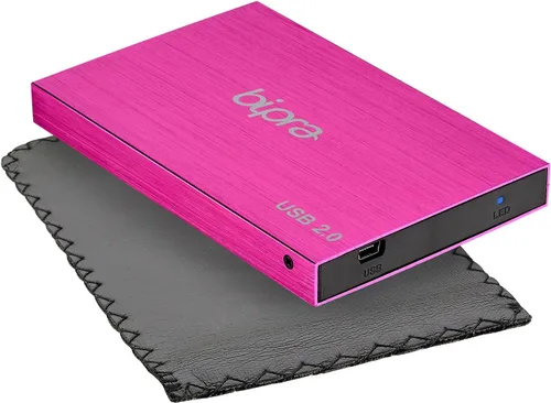 Vista 5 de Disco duro delgado de bolsillo externo USB 2.0 de 1 TB - Rosa dulce - Ntfs