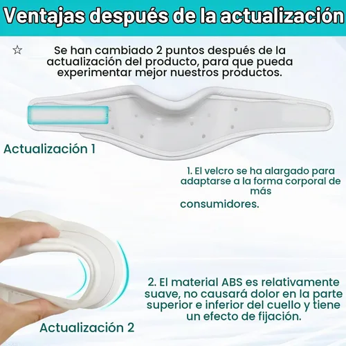 Vista 4 de Collar cervical mejorado con soporte de barbilla para alivio rígido, cuello cervical correcto, soporte para el dolor óseo, cuidado de la salud