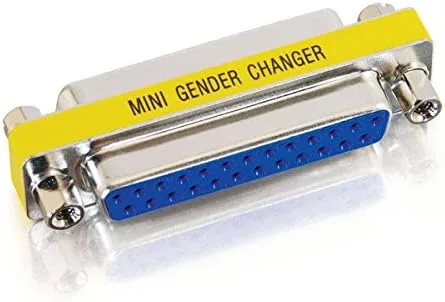 Vista 4 de C2GCables to Go 02774 DB25 FF Mini cambiador de género (Coupler), PlataAmarillo