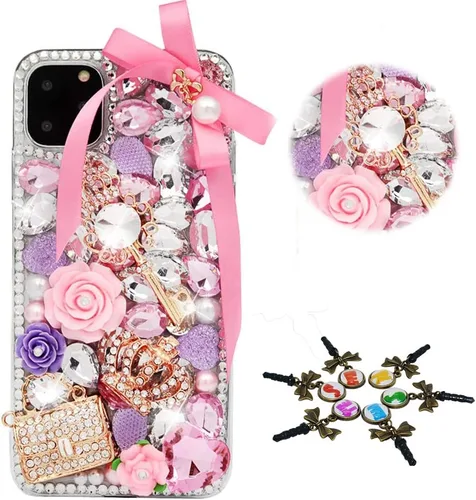 Vista 30 de Sparkle - Funda para teléfono compatible con Samsung Galaxy Z Flip 2 5G, elegante, hecha a mano con diamantes de imitación, diseño de ballet, niña