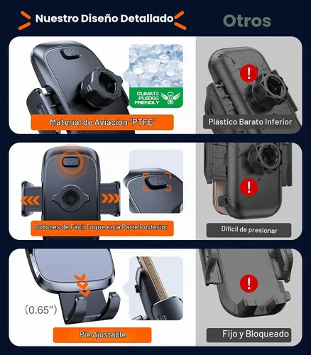 Vista 6 de TORRAS - Soporte para teléfono móvil 3 en 1, compatible con iPhone 12 11 Pro Max SE XS XR 8 Plus Galaxy S20 Note 20 Ultra