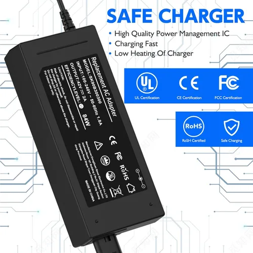 Vista 5 de Adaptador de corriente de 42V 2A para cargadores de scooter de lima, conector en línea de 3 clavijas para mod de bolsillo de 36V, batería de litio