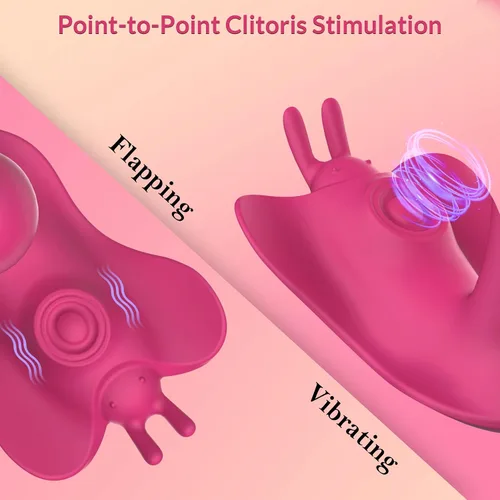 Vista 2 de Vibrador remoto de doble acción – MEANINS Sophia, vibrador de punto G con modos de vibración y aleteo, consolador vibrador de punto G, juguetes