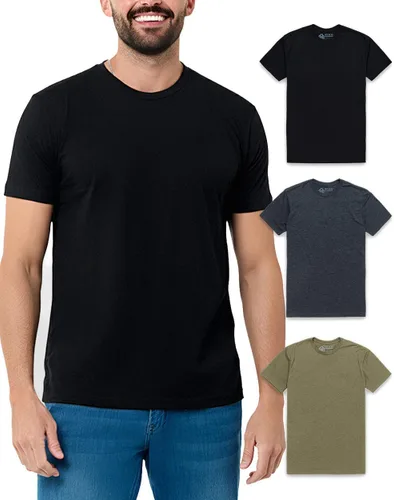 Vista 54 de Camisetas casuales de algodón suave con cuello redondo y ajuste atlético