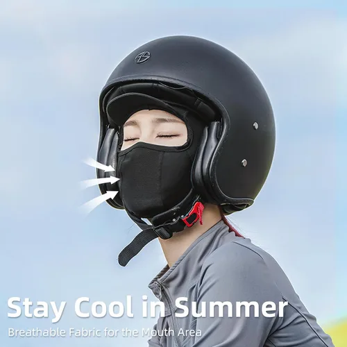 Vista 4 de ROCKBROS Pasamontañas para la cara, polaina de cuello refrescante para verano, gorra de ciclismo, protector UV, bufanda de motocicleta