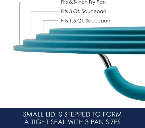Vista 7 de Rachael Ray Cook + Create - Juego de utensilios de cocina antiadherentes de aluminio, 10 piezas, azul agave
