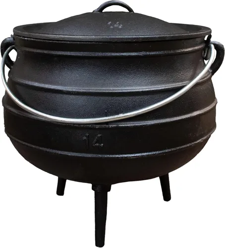 Vista 14 de Lehman's Campfire - Olla de hierro fundido con 3 patas y tapa, 9.5 pulgadas, 1.5 galones