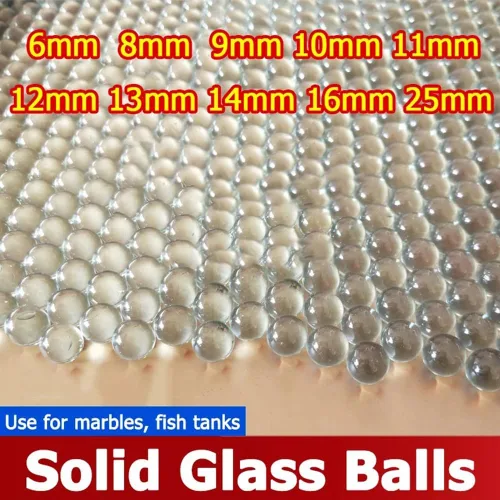 Vista 5 de ECYC Ltd Clear Glass Boiling Beads Solid Glass Marbles for Vase Filler