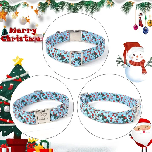 Vista 354 de Collar para perros del 4 de julio, collares patrióticos azules para cachorros y perros pequeños, ligero y ajustable 1776 collares para cachorros