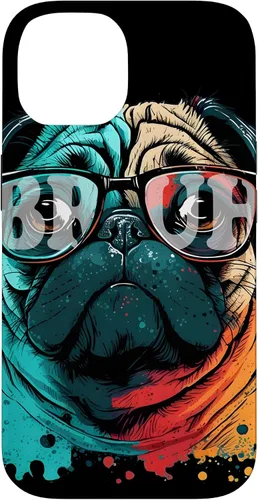 Vista 4 de Bruh Pug Aesthetic Funny Men Women Boy Girl Dog Case for iPhone 17