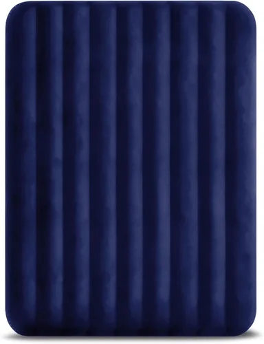 Vista 4 de Juego de colchón inflable mullido clásico Intex con 2 almohadas y bomba manual doble rápida, 2 plazas