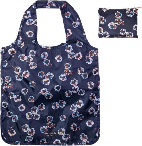 Vista 8 de Kate Spade New York Bolsas reutilizables para productos, bolsa de compras con bolsillo de almacenamiento con cremallera, bolsa de comestibles Punto