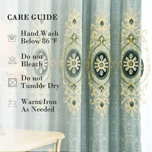 Vista 7 de VOGOL Cortinas/Cortinajes/Paneles/Tratamientos Personalizados Simples de Chenilla Jacquard Opacas Elegancia para Ventana para Dormitorio Sala