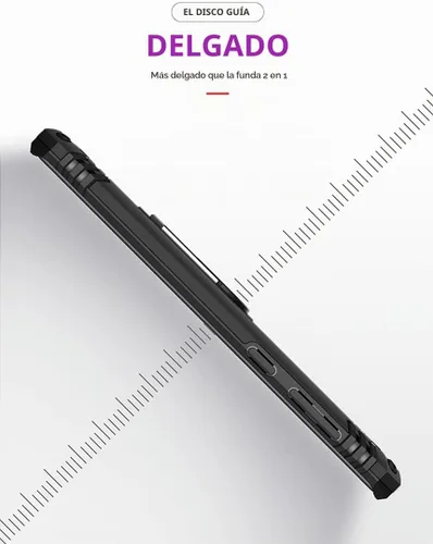 Vista 6 de Androgate Funda para Galaxy Note 9 con protector de pantalla de PET 3D, soporte de anillo de grado militar, soporte para automóvil, prueba de caídas