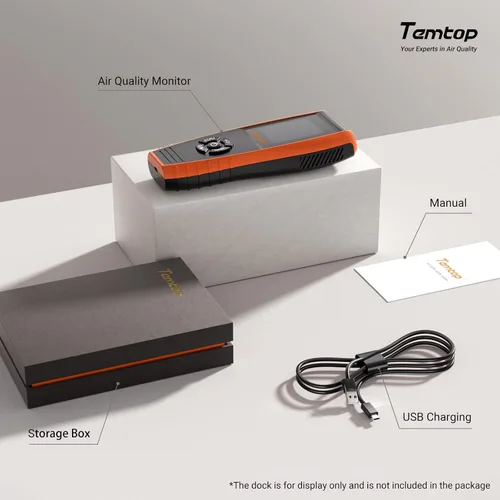 Vista 7 de Temtop Monitor PM2.5 P600, medidor esencial de partículas de aire PM2.5 PM10 probador de calidad del aire para detección de contaminación del aire