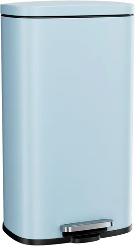 Vista 12 de Arlopu Cubo de basura de acero inoxidable de 8/13.2 galones, cubo de basura de cierre suave con cubo interior de plástico extraíble, a prueba