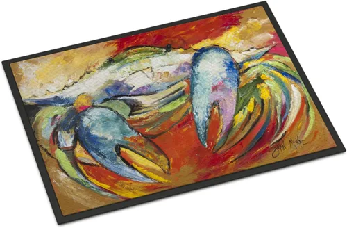 Vista 32 de Caroline's Treasures JMK1017JMAT - Tapete de caza de rana garza azul, 24 x 36 pulgadas, tapete para puerta delantera, interior y exterior